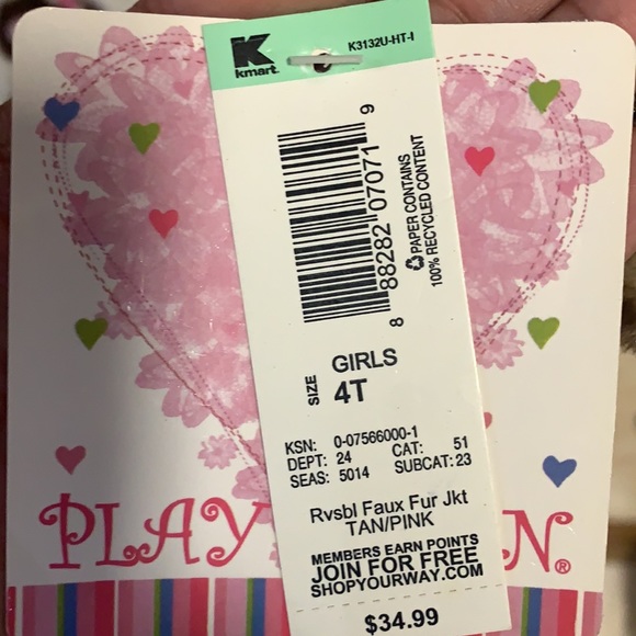 NWT (4T) Toddler girls Reversible fur jacket! - Picture 2 of 7